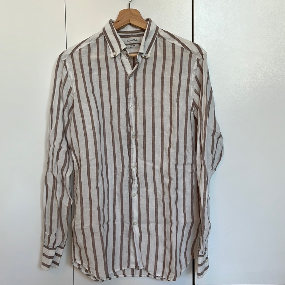 (S) Massimo Dutti 100% Linen Shirt